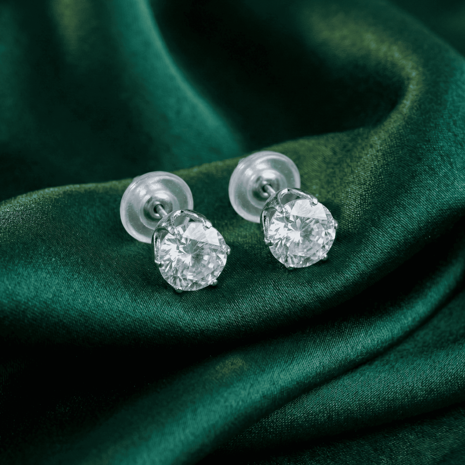 Heart, Pearl & Crystal Stud Earrings Combo for Women (3 Pairs)