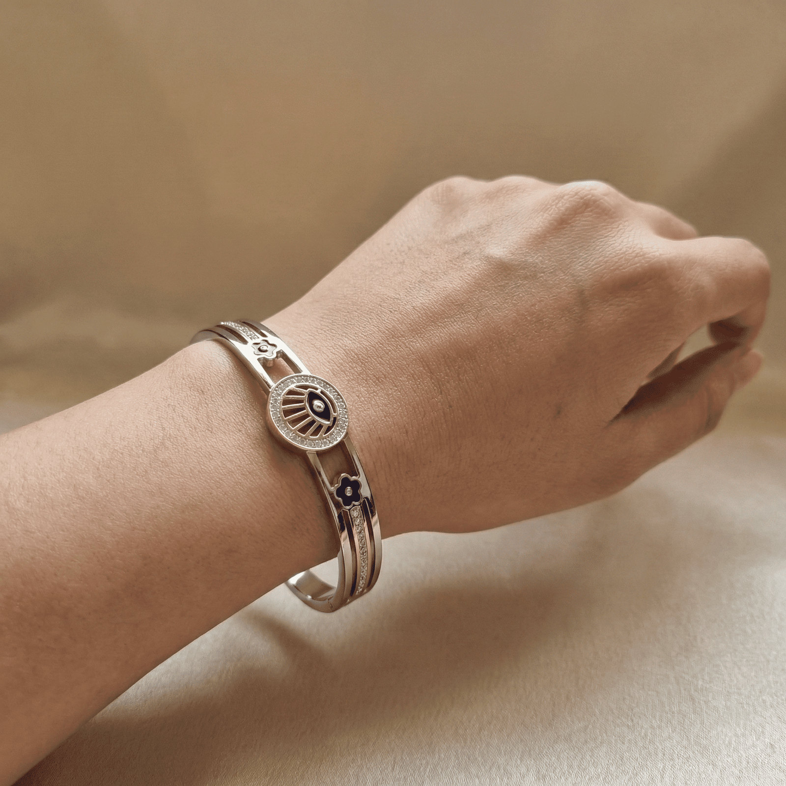 Eshanarya Anti-Tarnish Evil Eye Bracelet for Women