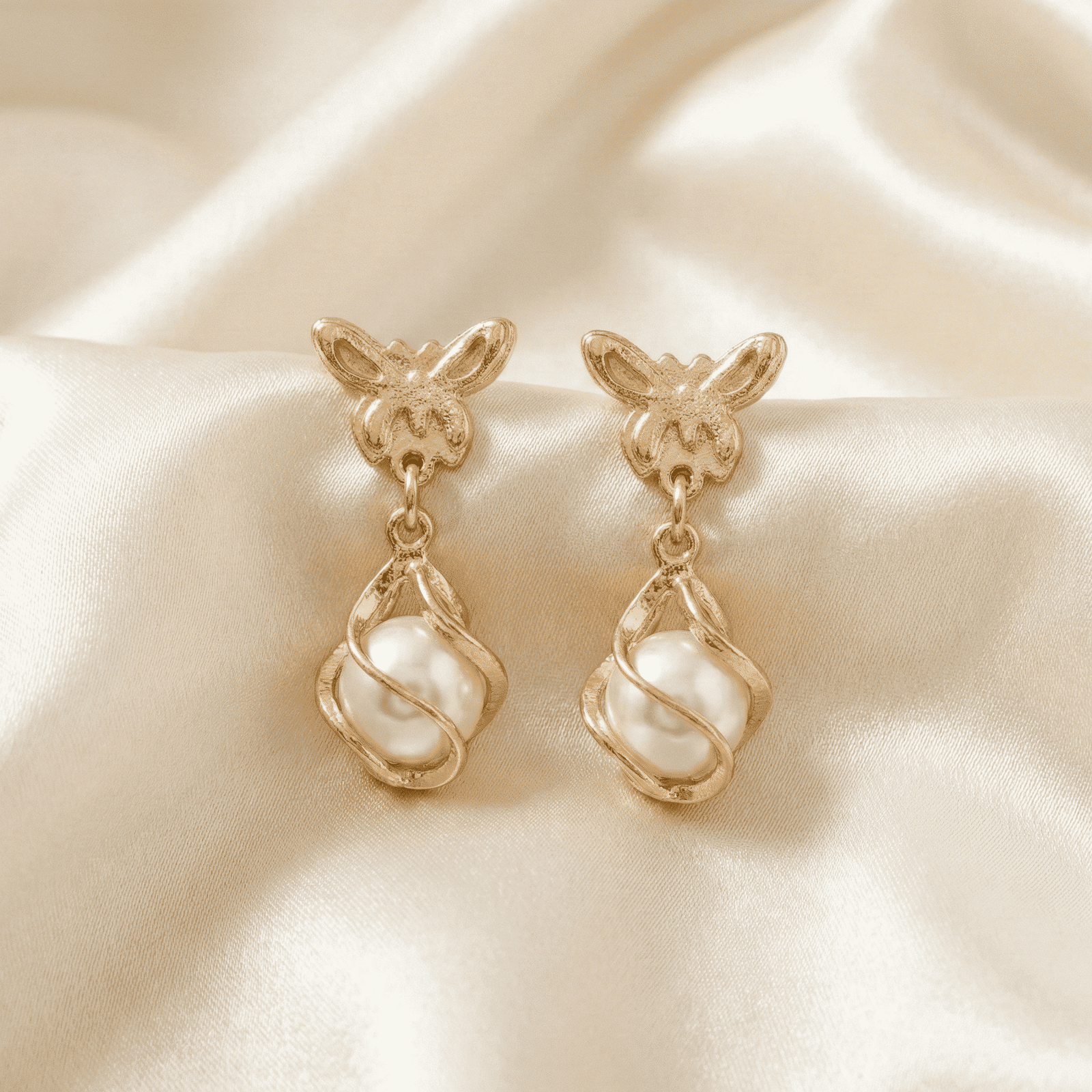 Silver Tone Stud Earrings Combo – Pearl, Crystal & Teardrop (3 Pairs)