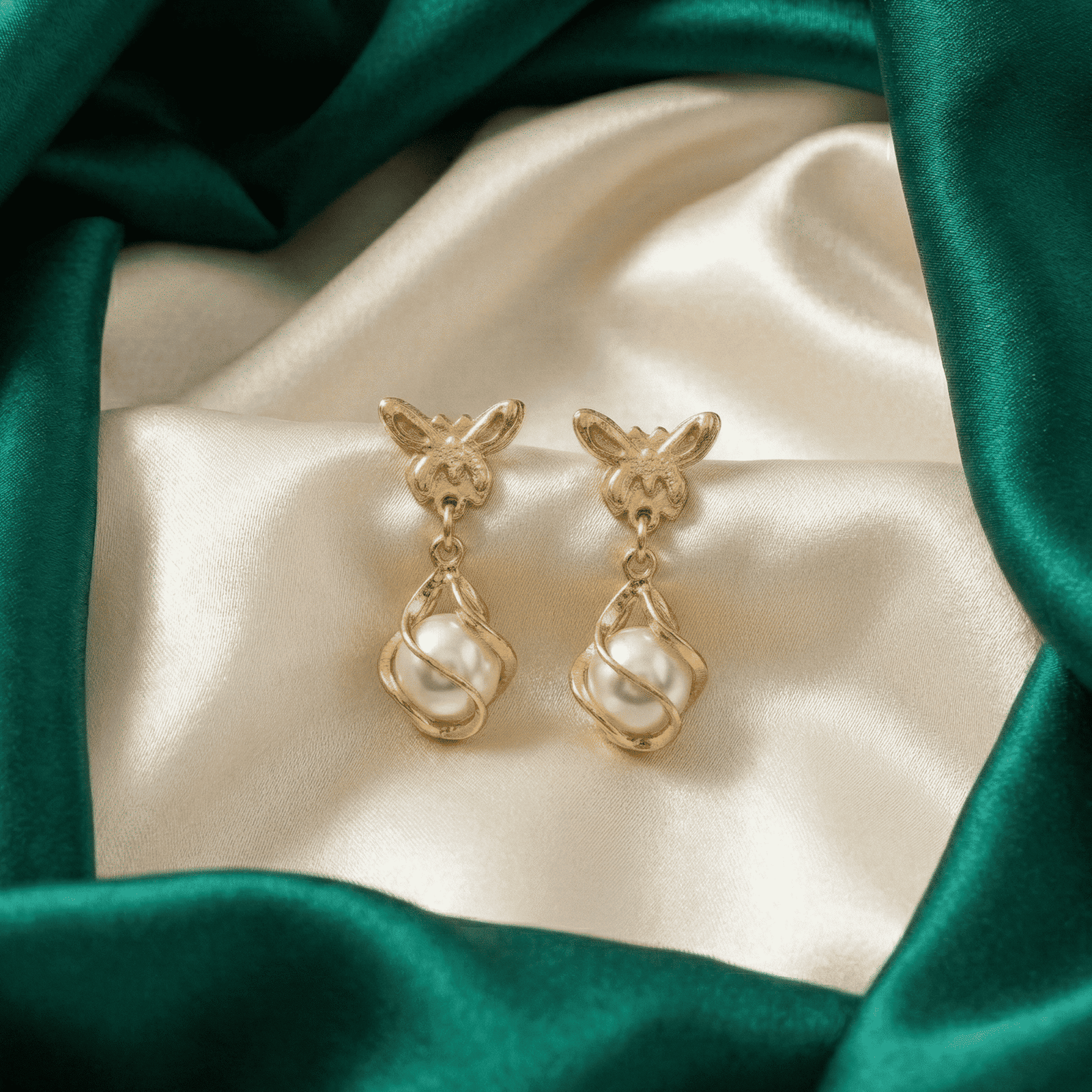 Silver Tone Stud Earrings Combo – Pearl, Crystal & Teardrop (3 Pairs)