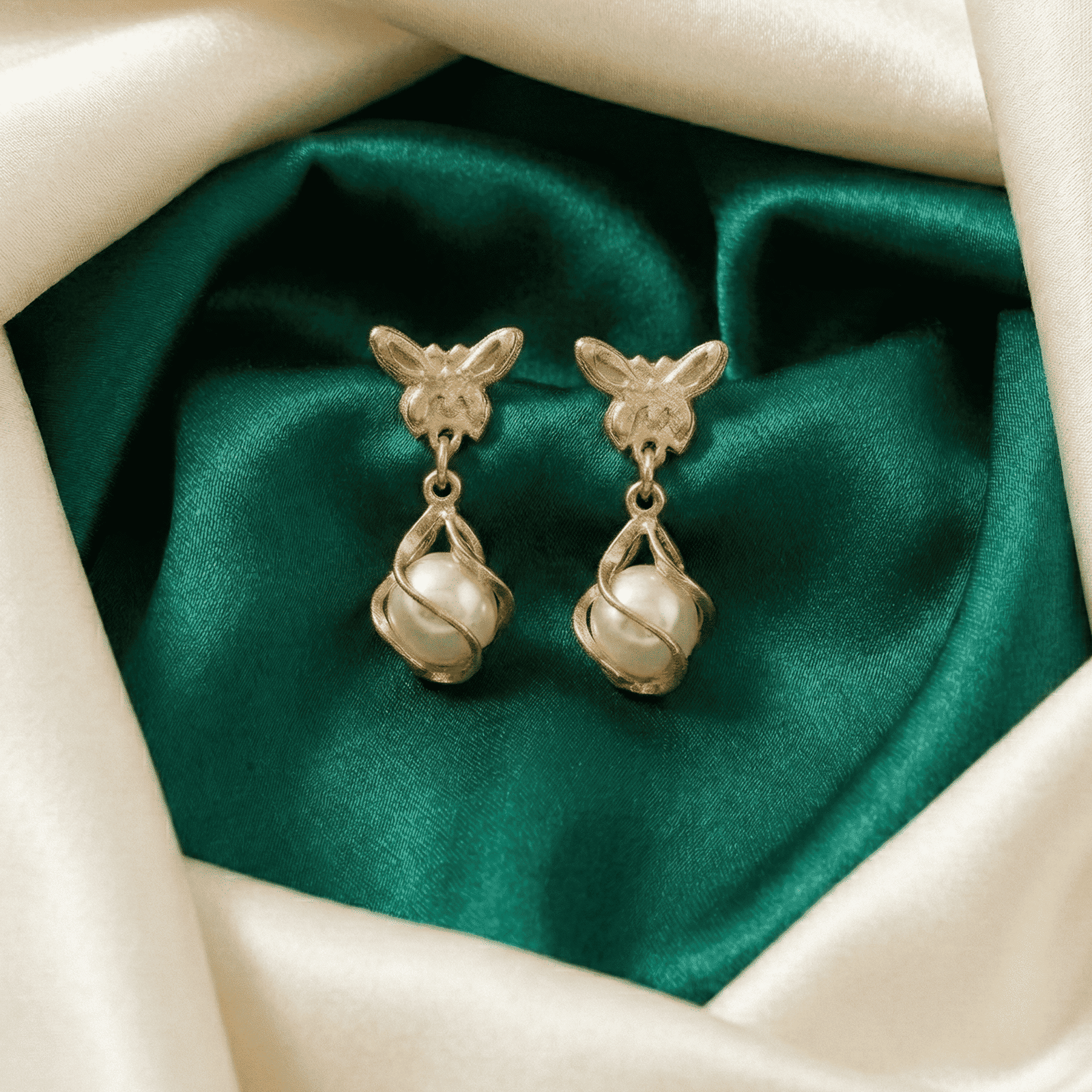 Silver Tone Stud Earrings Combo – Pearl, Crystal & Teardrop (3 Pairs)