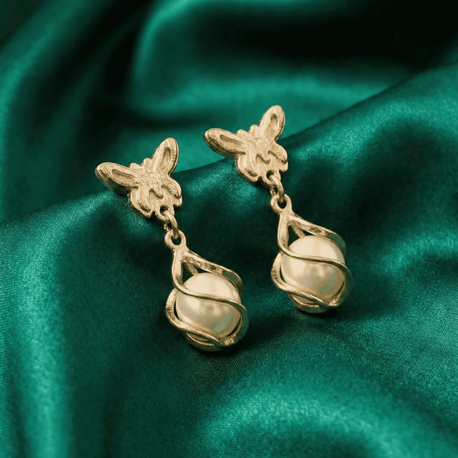 Silver Tone Stud Earrings Combo – Pearl, Crystal & Teardrop (3 Pairs)