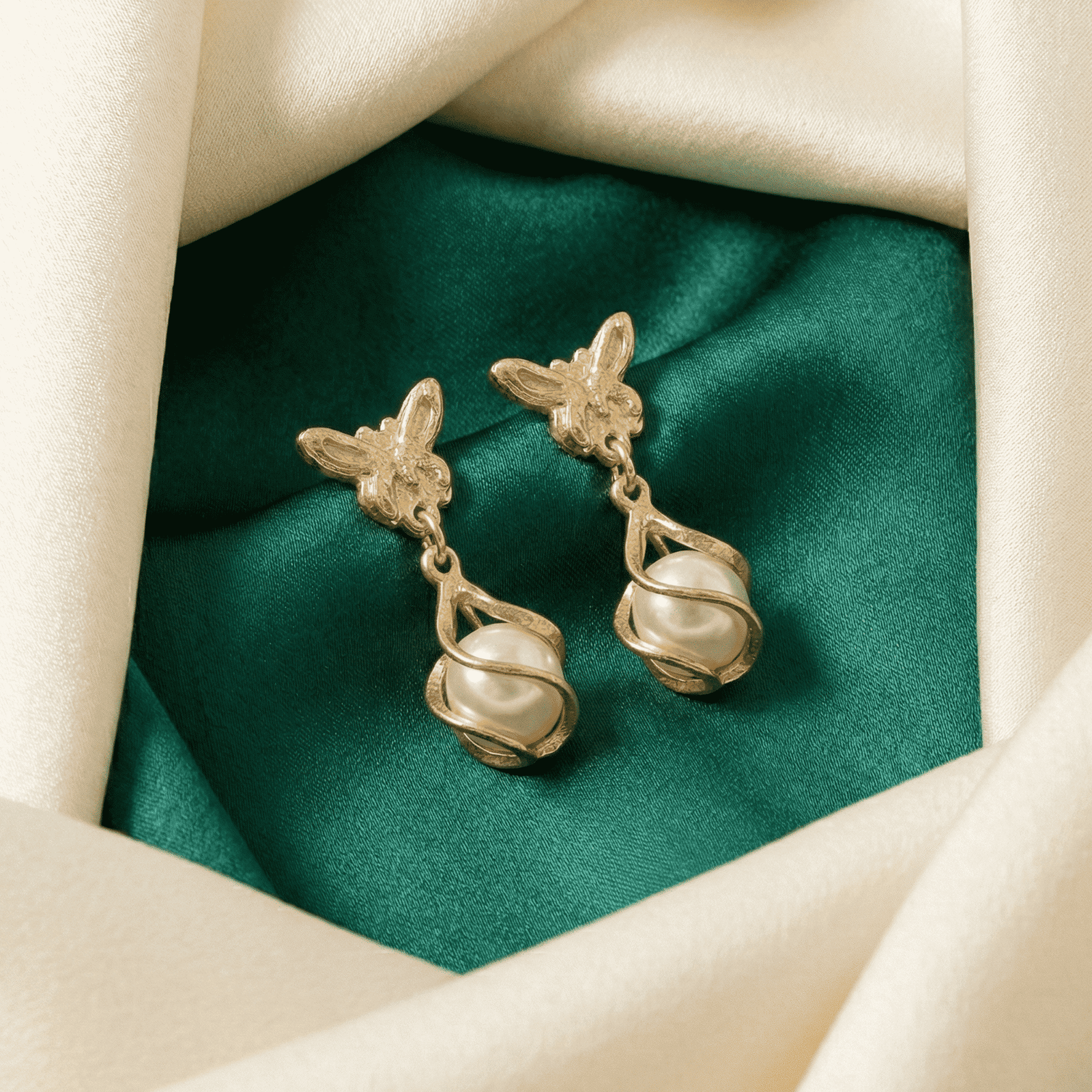 Silver Tone Stud Earrings Combo – Pearl, Crystal & Teardrop (3 Pairs)