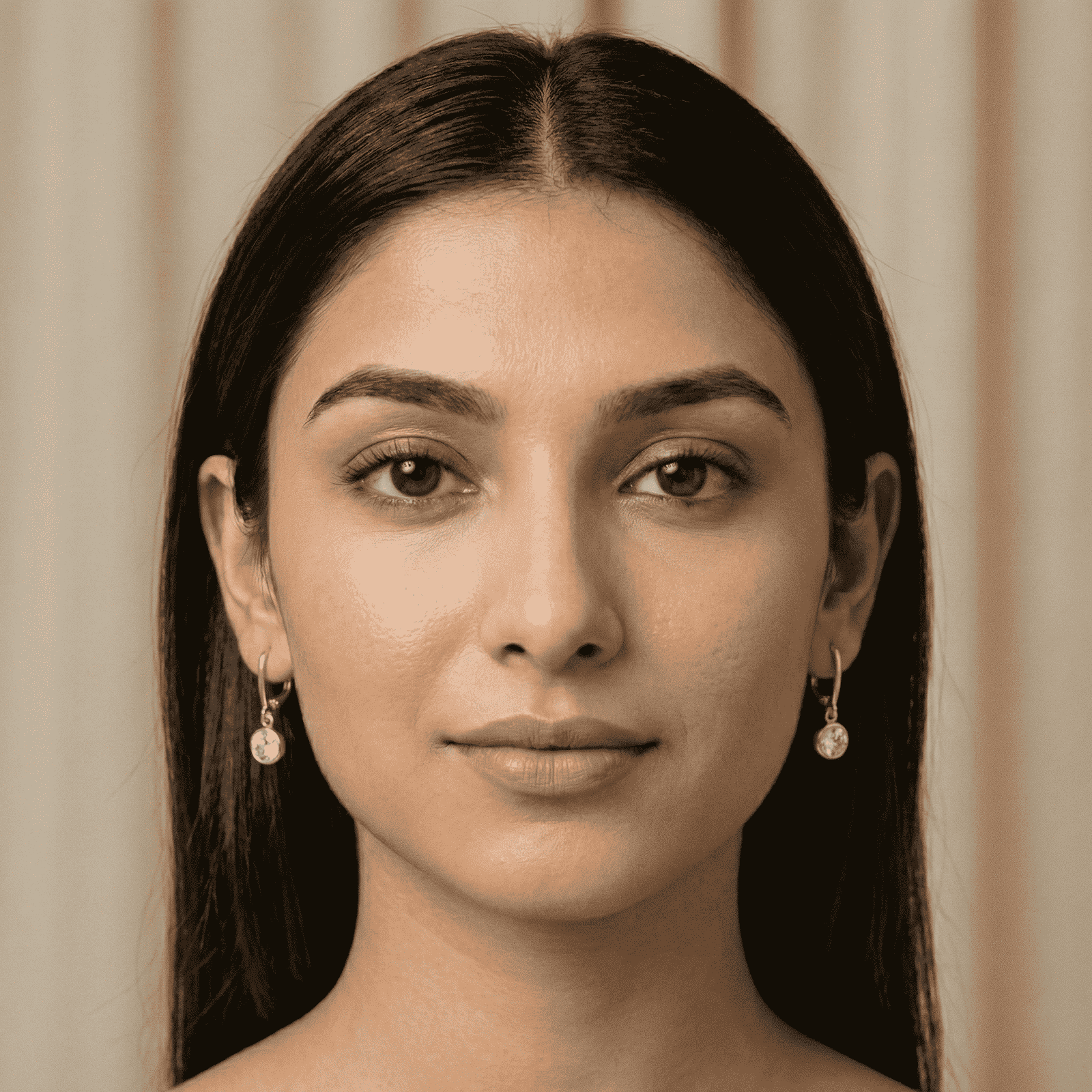 Eshanarya Clear Crystal Drop Earrings for Women