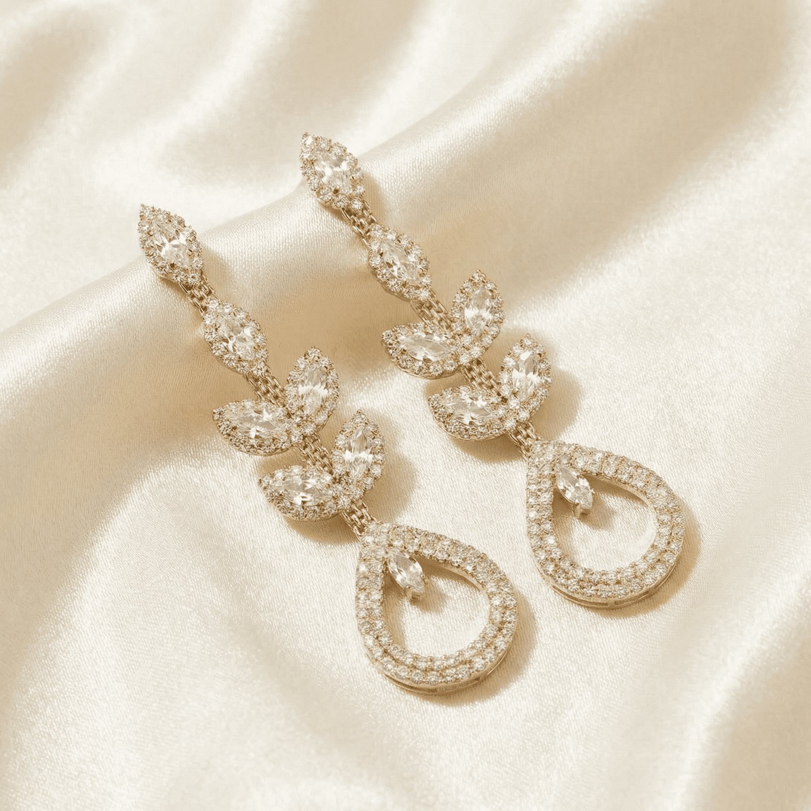 Eshanarya Crystal Drop Designer Earrings for Women – Party Wear