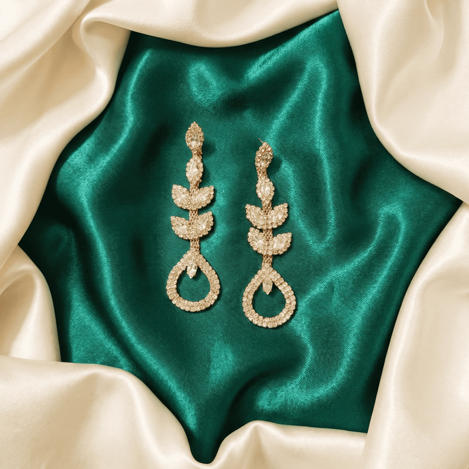 Eshanarya Crystal Drop Designer Earrings for Women – Party Wear