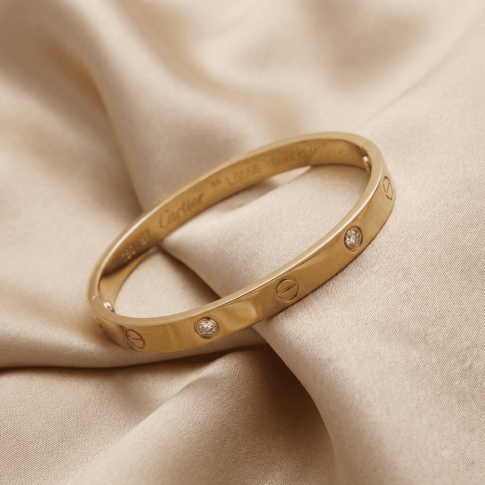 Eshanarya Gold-Tone Anti-Tarnish Stainless Steel Bracelet