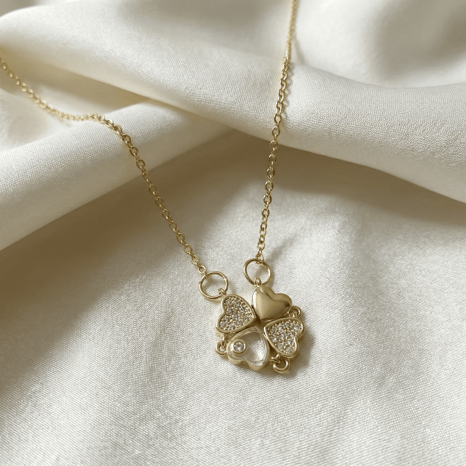 Eshanarya Gold Tone Convertible Anti-Tarnish Pendant for Women