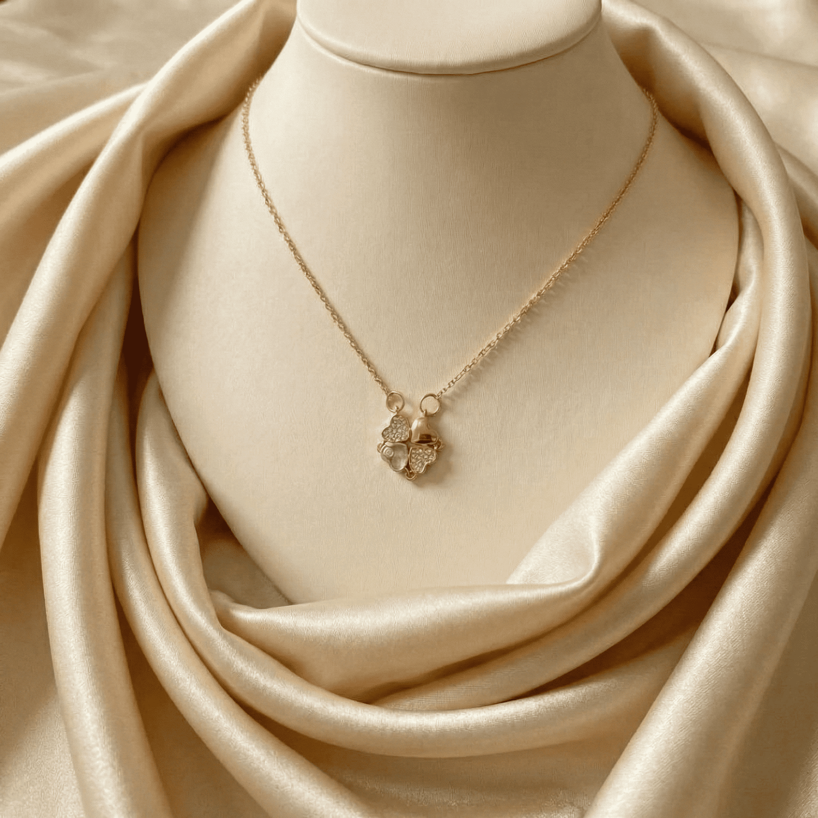 Eshanarya Gold Tone Convertible Anti-Tarnish Pendant for Women