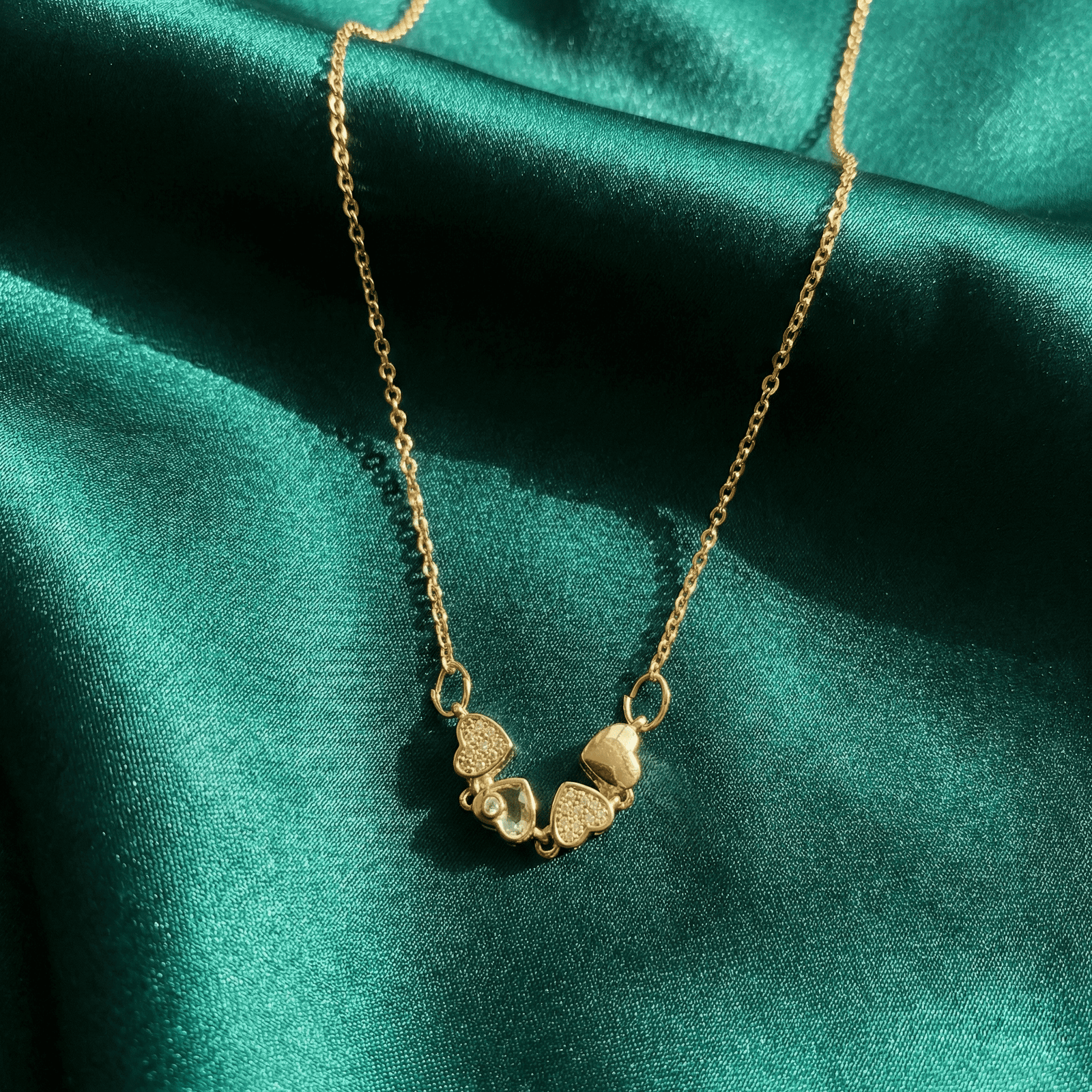 Eshanarya Gold Tone Convertible Anti-Tarnish Pendant for Women