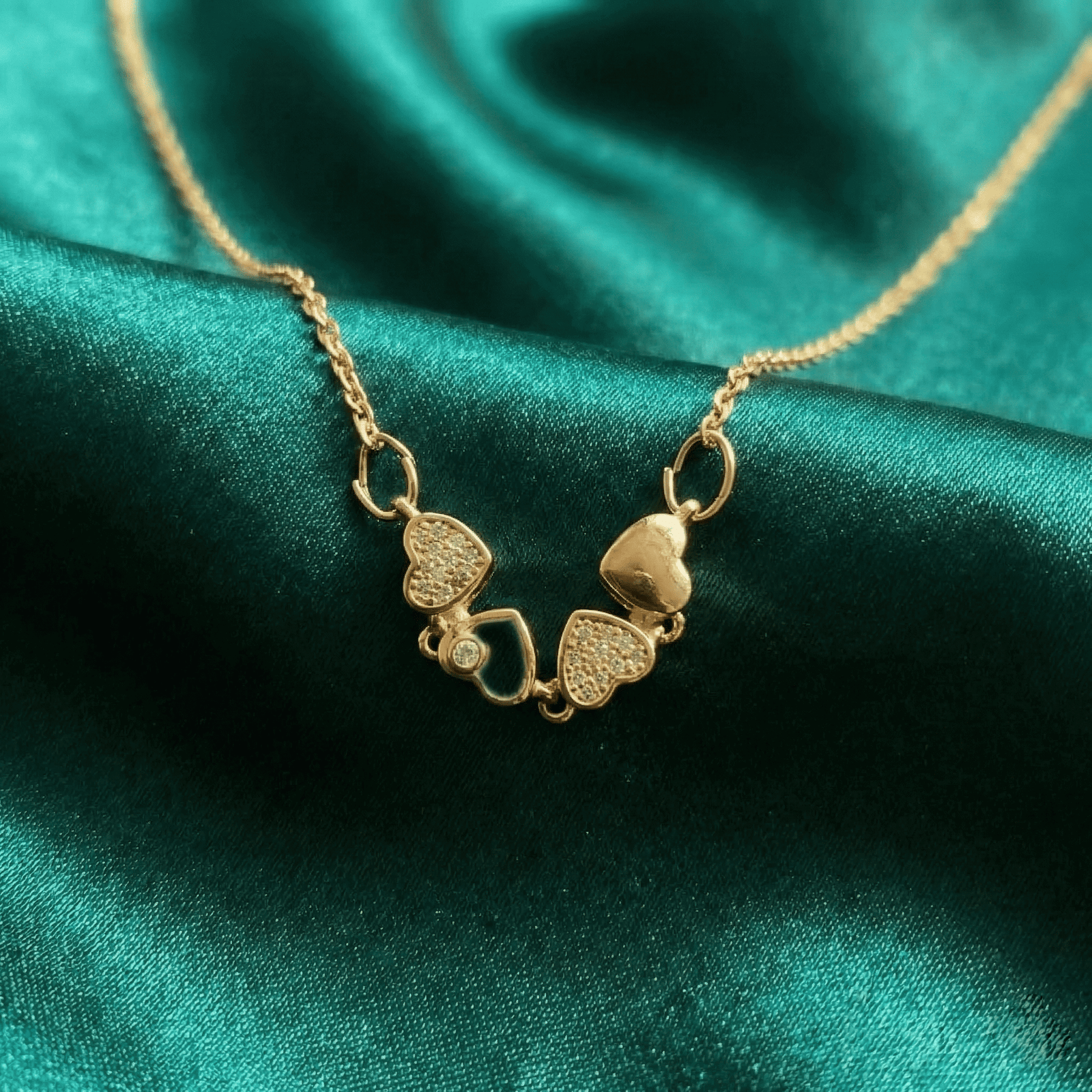 Eshanarya Gold Tone Convertible Anti-Tarnish Pendant for Women