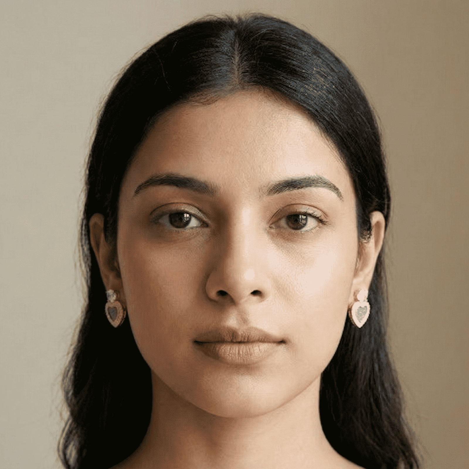 Heart, Pearl & Crystal Stud Earrings Combo for Women (3 Pairs)