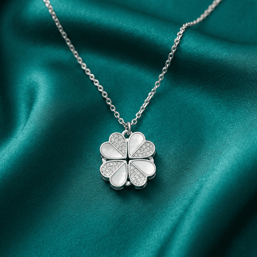 Eshanarya Silver Tone Convertible Anti-Tarnish Pendant