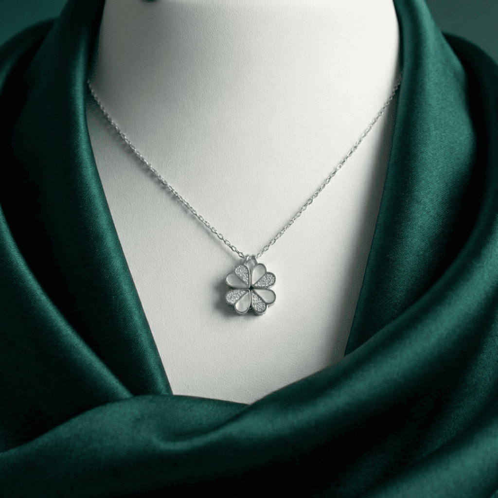 Eshanarya Silver Tone Convertible Anti-Tarnish Pendant